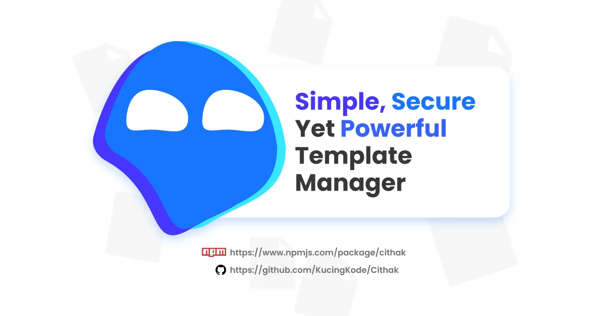 Cithak Template Manager